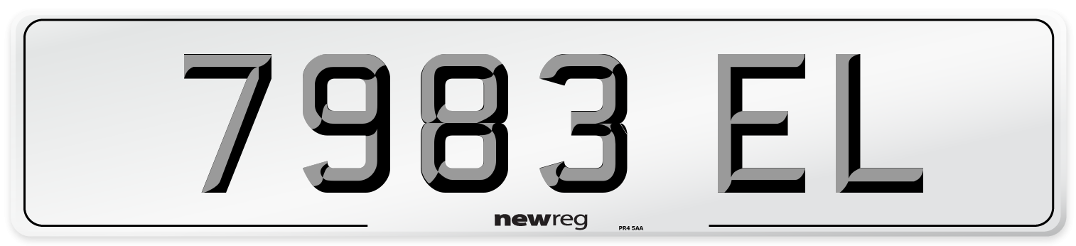 7983 EL Number Plate from New Reg